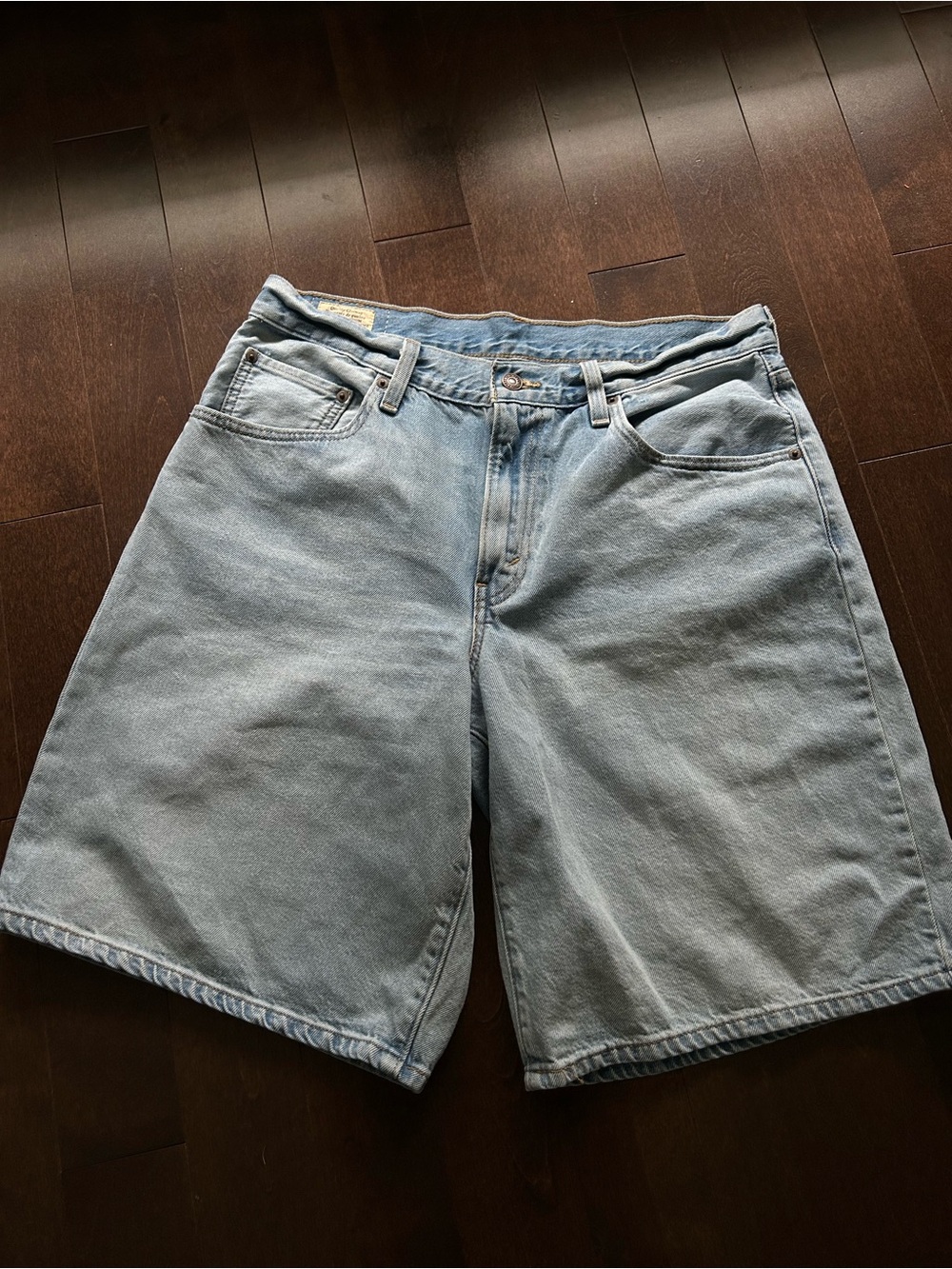 Levi's Baggy Light Wash Wide Leg Jean Shorts